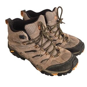 Merrell Men's Moab Ventilator Mid Walnut Boots Shoes Hiking Waterproof Size 11.5